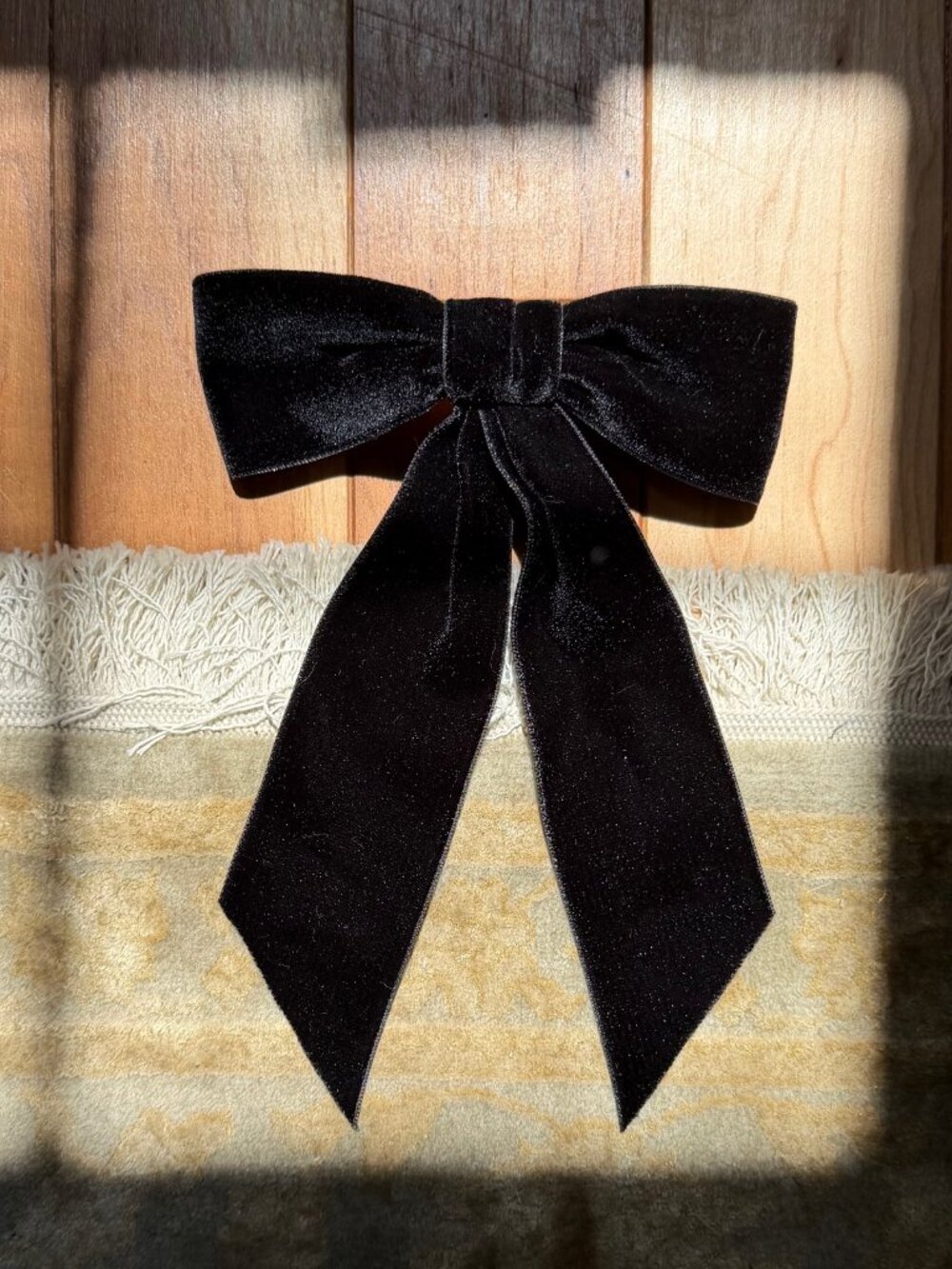 Jennifer Behr wide velvet bow barrette